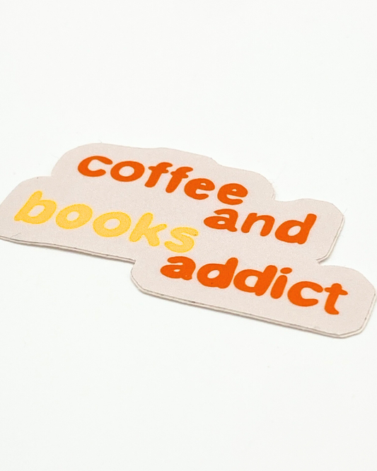 Coffee and Books Addict sticker