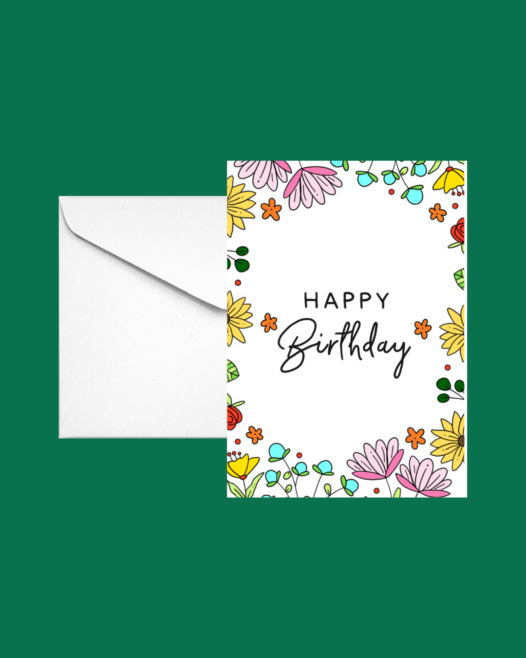 Flower birthday card